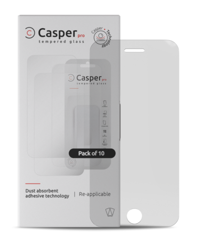 Casper Pro verre trempé pour iPhone 5 / 5S / 5C / SE (2016) (lot de 10) (Clear) – Image 3