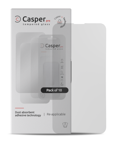 Casper Pro Tempered Glass For iPhone 15 Plus / 16 Plus (10 Pack) (Matte)
