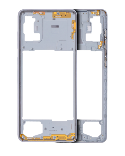 Boîtier intermédiaire pour Samsung Galaxy A71 (A715 / 2020) (compatible qualité supérieure) (Argent Prism Crush)