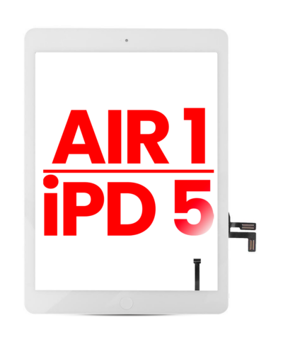 Numériseur pour iPad Air 1 / iPad 5 (2017) (Bouton d'accueil préinstallé pour iPad Air 1) (Adaptable) (Blanc)