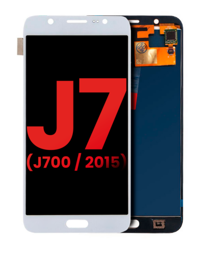 OLED Assembly Without Frame For Samsung Galaxy J7 (J700 / 2015) (Aftermarket Plus) (White) – Image 4