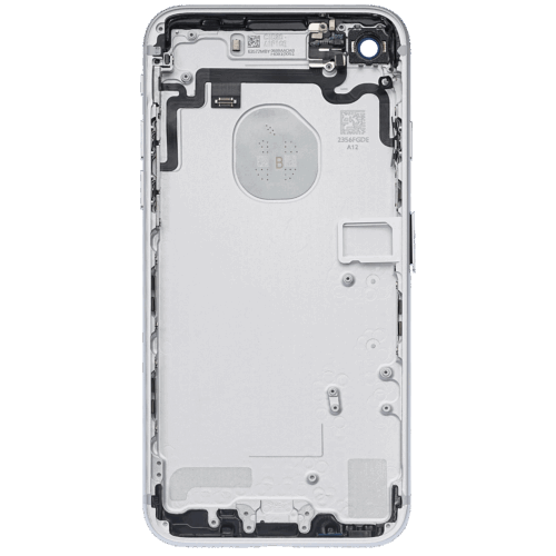 Back Housing W/ Small Components Pre-Installed For iPhone 7 (Used OEM Pull: Grade A) (Silver) – Image 3