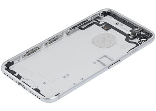 Back Housing W/ Small Components Pre-Installed For iPhone 7 (Used OEM Pull: Grade A) (Silver) – Image 6