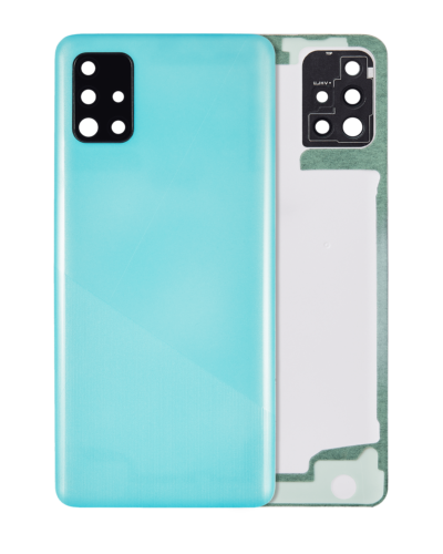 Cache arrière verre avec lentille de caméra pour Samsung Galaxy A51 5G (A516 / 2020) (Service Pack) (bleu)