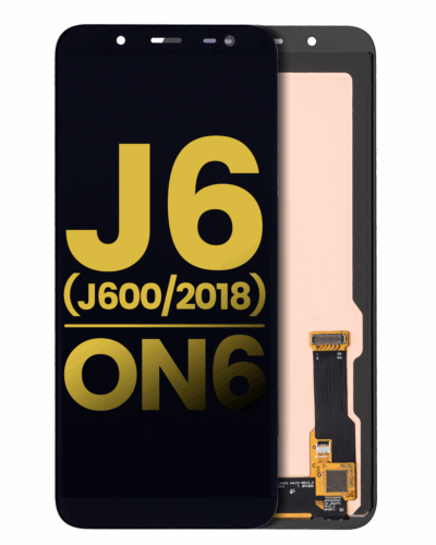 Écran OLED sans cadre pour Samsung Galaxy J6 / On6 (J600 / 2018) (Remis à neuf) (Noir)