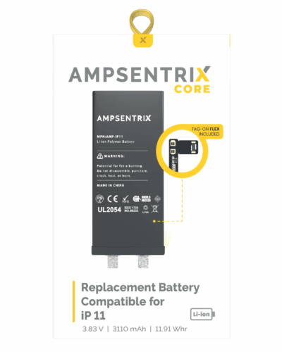 Batterie de remplacement avec connecteur universel pour iPhone 11 (soudure par points requise) (AmpSentrix Core) – Image 3