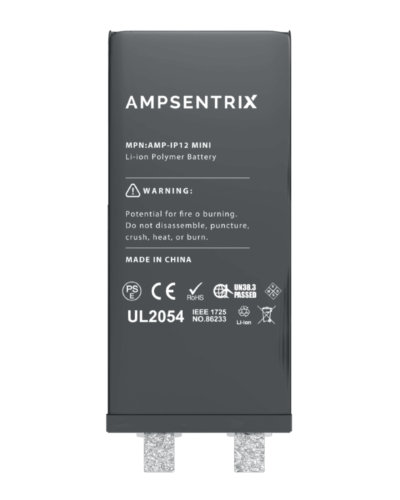 Batterie de remplacement avec connecteur universel pour iPhone 12 Mini (soudure par points requise) (AmpSentrix Core) – Image 3