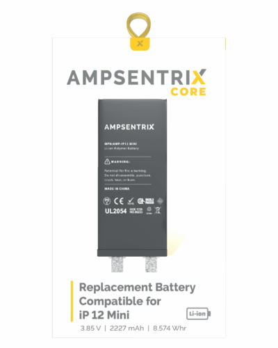 Batterie de remplacement pour iPhone 12 Mini (soudure par points requise) (AmpSentrix Core) – Image 2