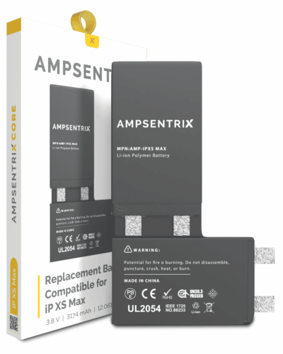 Batterie de remplacement pour iPhone XS Max (soudure par points requise) (AmpSentrix Core)
