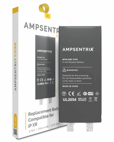 Batterie de remplacement pour iPhone XR (soudure par points requise) (AmpSentrix Core) – Image 2