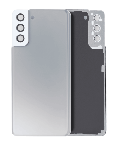 Coque arrière en verre avec objectif de caméra pour Samsung Galaxy S21 Plus (Pack de service) (Argent fantôme)