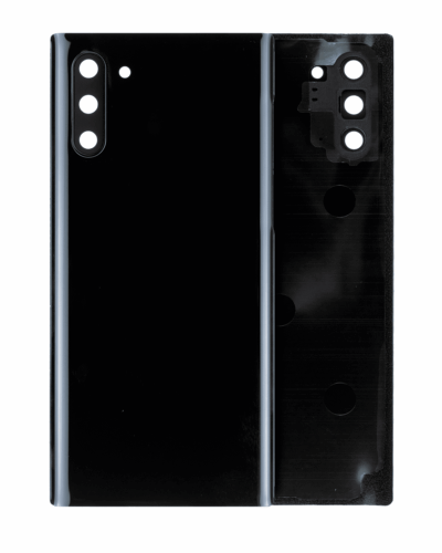 Back Cover Glass With Camera Lens For Samsung Galaxy Note 10 (No Logo) (Aftermarket Plus) (Aura Black)
