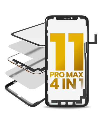 Écran flexible long 4 en 1 (écran tactile avec vitre + OCA + cadre préinstallés) pour iPhone 11 Pro Max (OCA Master)