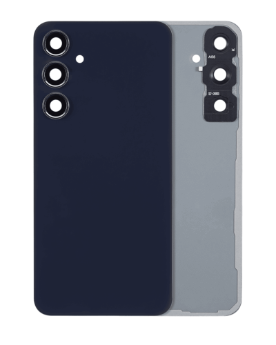 Back Cover Glass With Camera Lens For Samsung Galaxy A55 5G (A556 / 2024) (No Logo) (Aftermarket Plus) (Navy)