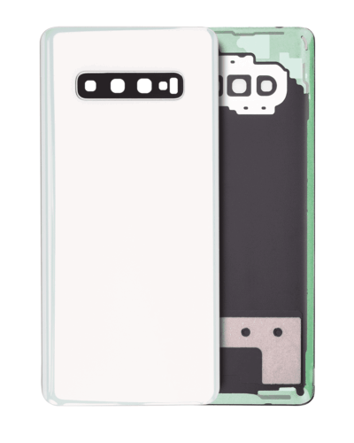 Back Cover Glass With Camera Lens For Samsung Galaxy S10 Plus (Service Pack) (Ceramic White)