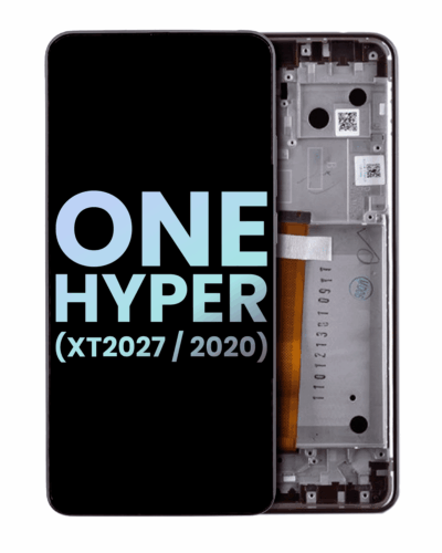 Écran LCD avec cadre pour Motorola One Hyper (XT2027 / 2020) (Pièce d'origine constructeur) (Couleur Orchidée Fraîche)