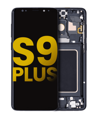 Bloc écran OLED avec cadre pour Samsung Galaxy S9 Plus (reconditionné) (Midnight Black)