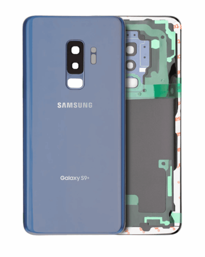 Cache arrière verre avec lentille de caméra pour Samsung Galaxy S9 Plus (Service Pack) (Coral Blue)