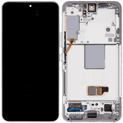 Écran OLED avec cadre pour Samsung Galaxy S22 5G (versions US et internationale) (reconditionné) (blanc) – Image 2