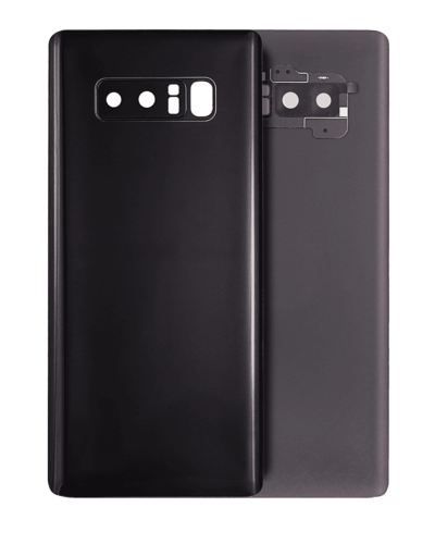 Back Cover Glass With Camera Lens For Samsung Galaxy Note 8 (No Logo) (Aftermarket Plus) (Midnight Black)