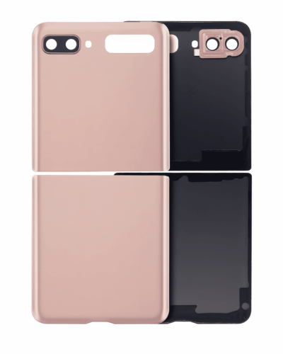 Top & Bottom Back Cover Glass With Camera Lens For Samsung Galaxy Z Flip 4G (F700) / Z Flip 5G (F707) (Aftermarket Plus) (Mystic Bronze)