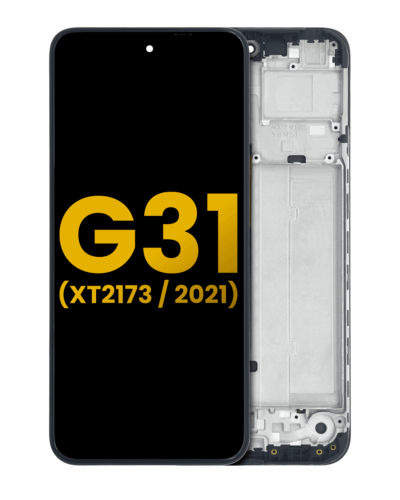 Écran OLED avec cadre pour Motorola Moto G31 (XT2173 / 2021) (Remis à neuf) (Toutes les couleurs)