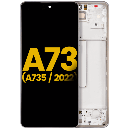 Écran OLED avec cadre pour Samsung Galaxy A73 (A735 / 2022) (Remis à neuf) (Blanc)