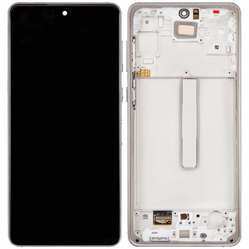 Écran OLED avec cadre pour Samsung Galaxy A73 (A735 / 2022) (Remis à neuf) (Blanc) – Image 2