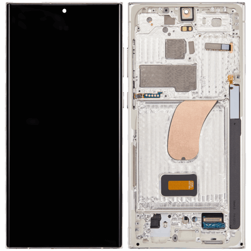 Écran OLED avec cadre pour Samsung Galaxy S23 Ultra (États-Unis et international) (Remis à neuf) (Crème) – Image 2