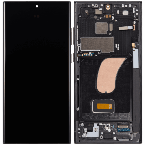 OLED Assembly With Frame For Samsung Galaxy S23 Ultra (US & International) (Refurbished) (Graphite / Red) – Image 2