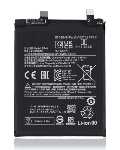 Replacement Battery For Xiaomi 12 / 12X / 12S (BP46)