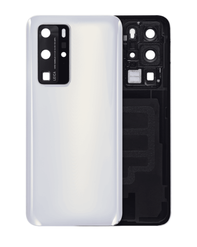 Back cover Glass With Camera Lens For Huawei P40 Pro (Ice White)