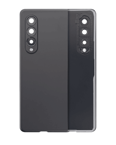 Back Cover Glass With Camera Lens For Samsung Galaxy Z Fold 3 5G (Aftermarket Plus) (Phantom Black) – Image 7