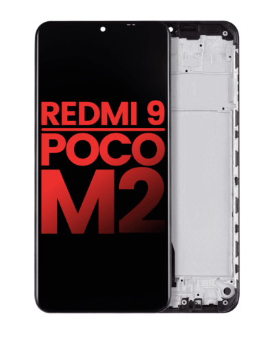 Écran LCD avec cadre pour Xiaomi Redmi 9 / Poco M2 (Écran de rechange Plus) (Toutes les couleurs)