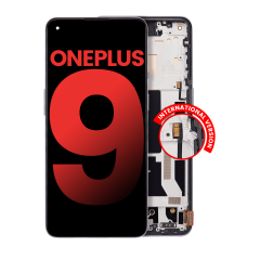 Bloc écran OLED avec cadre pour OnePlus 9 (International Version) (compatible qualité supérieure) (Winter Mist)