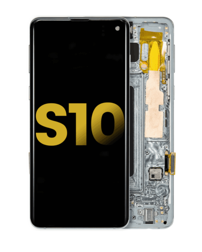 Bloc écran OLED avec cadre pour Samsung Galaxy S10 (reconditionné) (Prism Green)