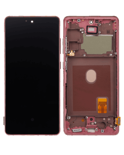 Écran OLED avec cadre pour Samsung Galaxy S20 FE 4G/5G (reconditionné) (rouge nuage) – Image 2