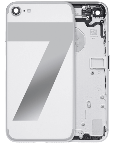 Back Housing W/ Small Components Pre-Installed For iPhone 7 (Used OEM Pull: Grade A) (Silver) – Image 11
