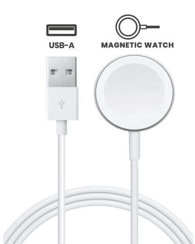 USB-A Magnetic Watch Charging Cable For All Watch Series (1.8 m / 6 ft) (OEM Grade A) (Bulk Packaging)