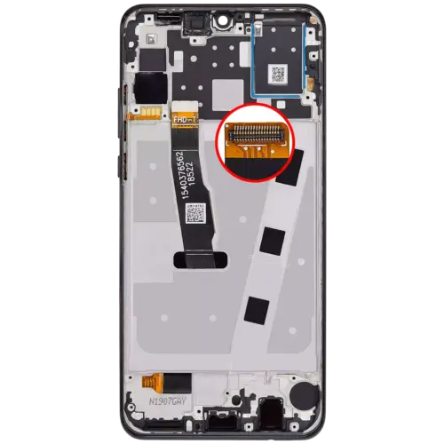 Écran LCD complet avec cadre pour Huawei P30 Lite (2019) / Nova 4e (4GB RAM) (compatible qualité supérieure) (Midnight Black) – Image 4