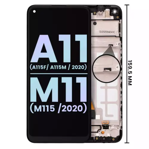 Écran LCD avec cadre pour Samsung Galaxy A11 (A115F / A115M / 2020) / M11 (M115 / 2020) (Version internationale) (Pack de service) (Toutes les couleurs) – Image 3