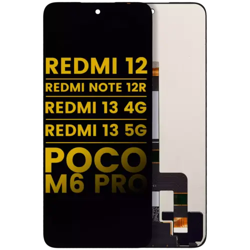 Écran LCD complet sans cadre compatible pour Xiaomi Redmi 12 4G / Redmi 12 5G /Redmi 13 4G / Redmi 13 5G / Redmi Note 12R / Poco M6 Pro (reconditionné) (toutes couleurs) – Image 4