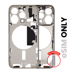 Mid-cadre châssis W/ Small Parts pour iPhone 15 Pro (US Version) (Used OEM Pull: Grade C) (Natural Titanium)