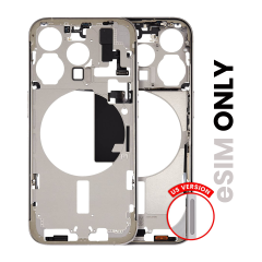 Mid-cadre châssis W/ Small Parts pour iPhone 15 Pro (US Version) (Used OEM Pull: Grade A) (Natural Titanium)