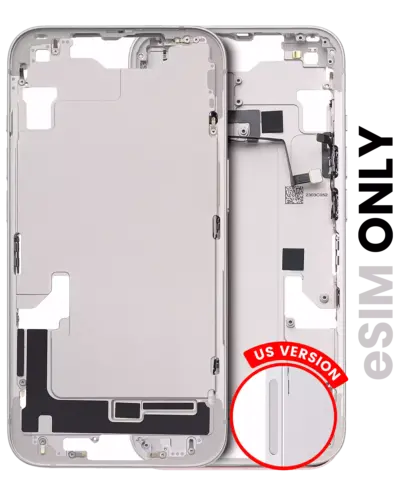 Boîtier intermédiaire avec petites pièces pour iPhone 14 (version US) (Pièce d'origine d'occasion : Grade B) (Starlight) – Image 7