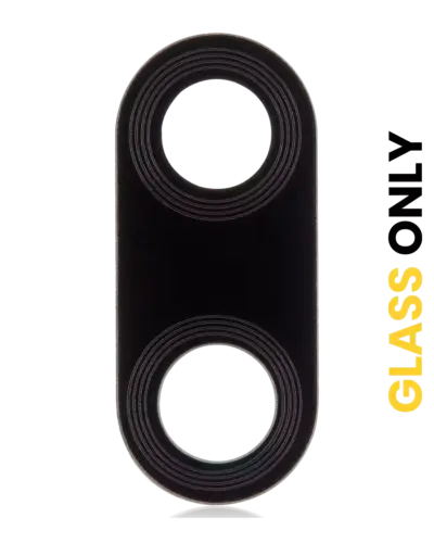 Back Camera Lens (Glass Only) With Adhesive For Motorola Moto E6s (XT2053-1 / XT2053-2 / 2020) / E6i (XT2053-5 / 2021) (Black)