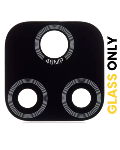 Back Camera Lens (Glass Only) With Adhesive For Motorola Moto E7 (XT2095 / 2020) (Black)