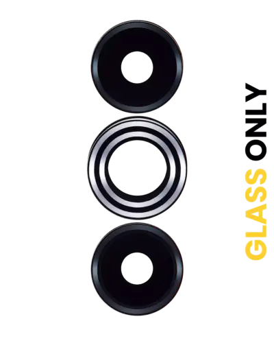 Back Camera Lens (Glass Only) With Adhesive For Motorola Moto Edge Plus / Edge 30 Pro (XT2201-1/4) / Edge X30 5G (XT2201 -2/6 /2022) (3 Piece Set) (White)