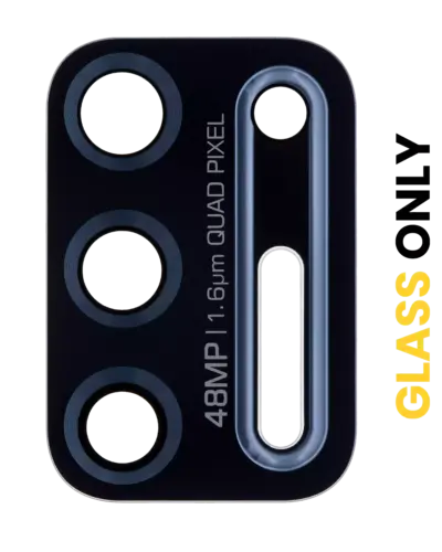 Back Camera Lens (Glass Only) With Adhesive For Motorola Moto G Stylus 6.8" (XT2115 / 2021) (Aurora Black)