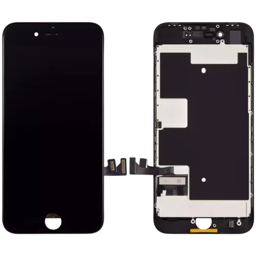 Écran LCD avec plaque en acier pour iPhone 8 / SE (2020 / 2022) (Pièce de rechange) (Noir) – Image 2